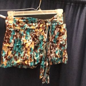 Multi colored flowered shorts